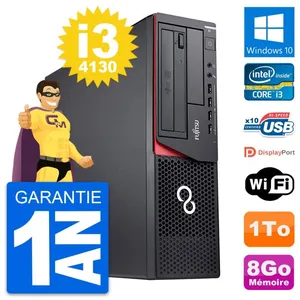 PC Fujitsu Esprimo E920 DT Intel Core i3-4130 RAM 8Go Disque 1To Windows 10 Wifi pas cher