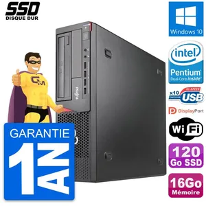 PC Fujitsu Esprimo E920 DT Intel G3220 RAM 16Go SSD 120Go Windows 10 W... pas cher