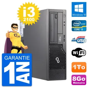 PC Fujitsu Esprimo E500 DT Intel i3-2100 RAM 8Go Disque Dur 1To Window... pas cher