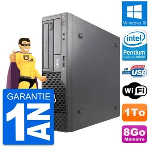 PC Fujitsu Esprimo E500 DT Intel G630 RAM 8Go Disque Dur 1To Windows 10 Wifi pas cher