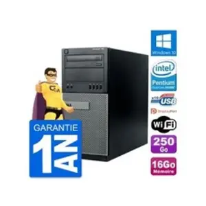 Dell Pc tour optiplex 790 mt intel g630 ram 16go disque 250go windows 10 wifi pas cher