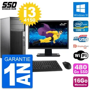 Black Friday 2025 : PC Tour HP Z230 Ecran 22 Intel Core i3-4150 RAM