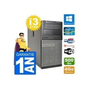 Dell Pc tour 7010 intel core i3-2120 ram 4go disque dur 500go windows 10 wi... pas cher