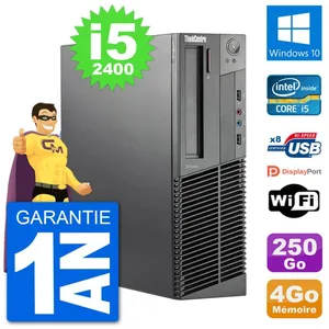 PC Lenovo M92p SFF Intel i5-2400 RAM 4Go Disque Dur 250Go Windows 10 W... pas cher