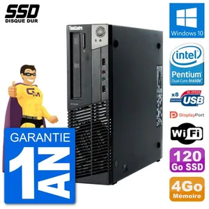PC Lenovo ThinkCentre M92p SFF Intel G630 RAM 4Go SSD 120Go Windows 10... pas cher