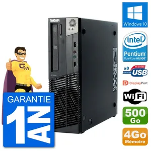PC Lenovo M92p SFF Intel G630 RAM 4Go Disque Dur 500Go Windows 10 Wifi pas cher