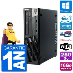 PC Lenovo M92p SFF Intel G630 RAM 16Go Disque Dur 250Go Windows 10 Wif... pas cher