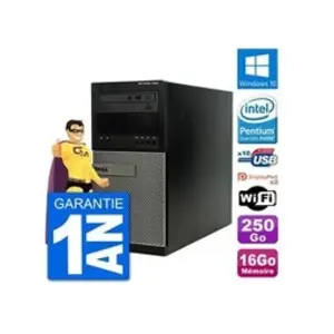Dell Pc tour 7020 intel pentium g3220 ram 16go disque dur 250go windows 10 ... pas cher