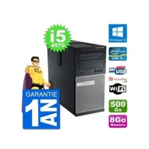 Dell Pc tour 7020 intel core i5-4570 ram 8go disque dur 500go windows 10 wifi pas cher