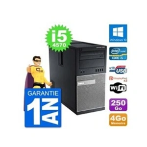 Dell Pc tour 7020 intel core i5-4570 ram 4go disque dur 250go windows 10 wi... pas cher
