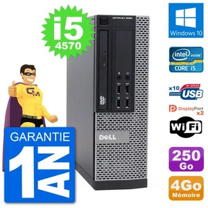 PC Dell 9020 SFF Intel Core i5-4570 RAM 4Go Disque Dur 250Go Windows 1... pas cher