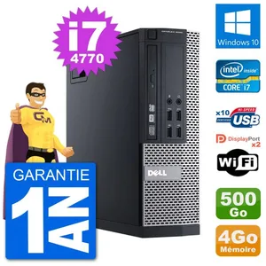 PC Dell 9020 SFF Intel Core i7-4770 RAM 4Go Disque Dur 500Go Windows 10 Wifi pas cher
