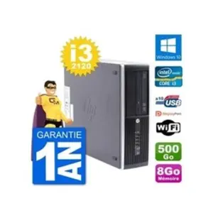 HP Pc compaq pro 6300 sff intel i3-2120 ram 8go disque dur 500go windows 10 wifi pas cher