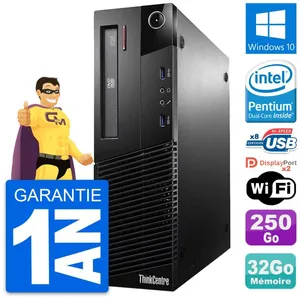 PC Lenovo ThinkCentre M93p SFF Intel G3220 RAM 32Go Disque 250Go Windo... pas cher