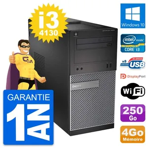 PC Tour Dell OptiPlex 3020 Intel i3-4130 RAM 4Go Disque 250Go Windows ... pas cher