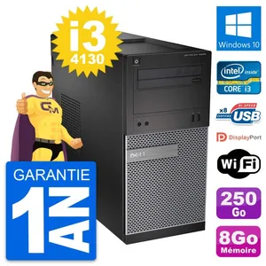 PC Tour Dell OptiPlex 3020 Intel i3-4130 RAM 8Go Disque 250Go Windows ... pas cher