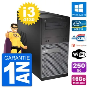 PC Tour Dell OptiPlex 3020 Intel i3-4130 RAM 16Go Disque 250Go Windows... pas cher