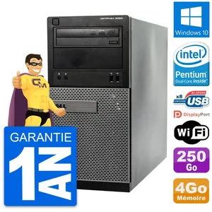 PC Tour Dell OptiPlex 3020 Intel G3220 RAM 4Go Disque Dur 250Go Window... pas cher