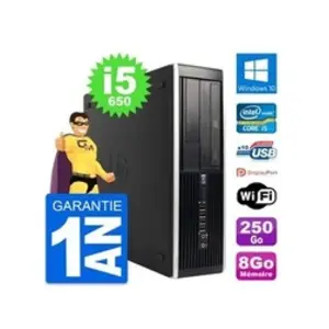 HP Pc 8100 elite sff intel core i5-650 ram 8go disque dur 250go windows 10 wifi pas cher