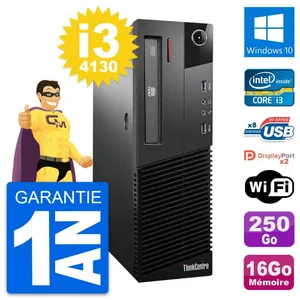 PC Lenovo ThinkCentre M93p SFF i3-4130 RAM 16Go Disque 250Go Windows 1... pas cher