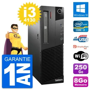 PC Lenovo ThinkCentre M93p SFF Core i3-4130 RAM 8Go Disque 250Go Windo... pas cher