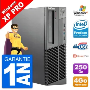 PC Lenovo ThinkCentre M92p SFF Intel G630 RAM 4Go Disque Dur 250Go Win... pas cher