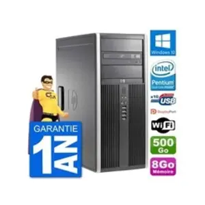 PC Tour HP 8200 Intel G630 RAM 8Go Disque Dur 500Go Windows 10 Wifi pas cher