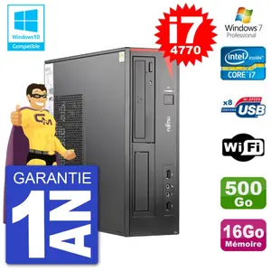 Comparateur de prix : PC Fujitsu Esprimo E520 DT i7-4770 RAM 16Go Disque 500Go Graveur DVD W...