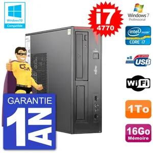 PC Fujitsu Esprimo E520 DT i7-4770 RAM 16Go Disque 1To Graveur DVD Wif... pas cher