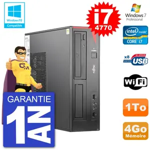 PC Fujitsu Esprimo E520 DT i7-4770 RAM 4Go Disque 1To Graveur DVD Wifi...