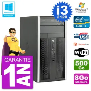 Comparateur de prix : PC HP 6300 MT Intel Core I3-2120 RAM 8Go Disque 500Go Graveur DVD Wifi...
