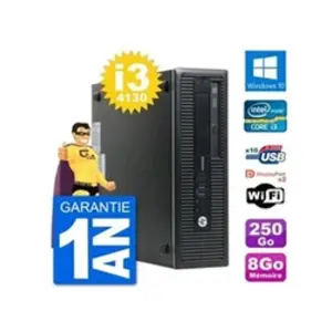 HP PC EliteDesk 800 G1 Core i3-4130 RAM 8Go Disque Dur 250Go Windows 10 Wifi pas cher