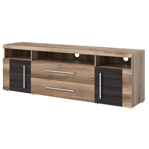 Comparateur de prix : MEUBLORAMA Meuble tv brazza 182 cm   2 portes, 2 tiroirs   noyer satin...
