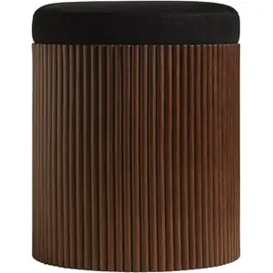 Maison Sarah Lavoine - Pouf Riviera - Noir - Rotin - Designer Sarah La...Vendu parmade-in-design