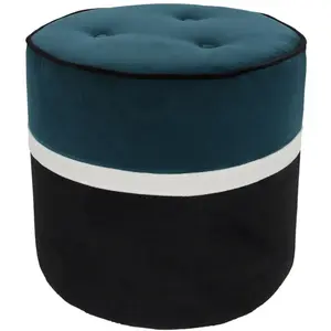 Maison Sarah Lavoine - Pouf Léo - Noir - Velours - Designer Sarah Lavo...Vendu parmade-in-design