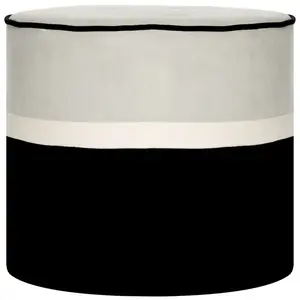 Maison Sarah Lavoine - Pouf Léo - Noir - Velours - Designer Sarah Lavo...Vendu parmade-in-design