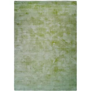 ReCollection Tapis fait main Viscose Vert pas cher