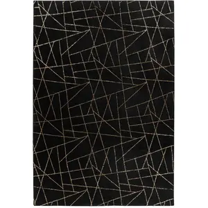 Me Gusta Tapis moderne Polyester Noir pas cher