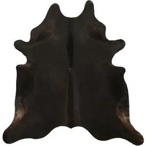 Esbeco Tapis peau naturelle Cuir Noir pas cher
