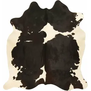 Esbeco Tapis peau de vache noir et blanc 220 x 180 cm pas cher