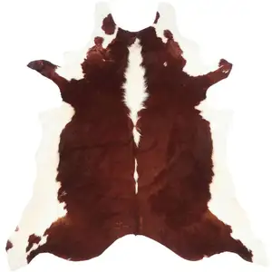 Esbeco Tapis peau naturelle Cuir Marron