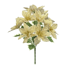 TempsL Bouquet poinsettia Doré pas cher