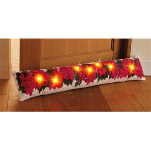 Bas de porte poinsettias LED