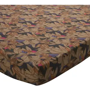 becquet Drap housse en coton ESPRIT FLORAL rose pivoines pas cher