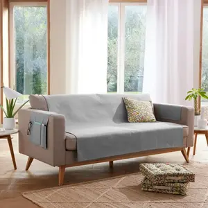 Becquet Protège canapé ECOGREEN 110x140 gris moyen pas cher