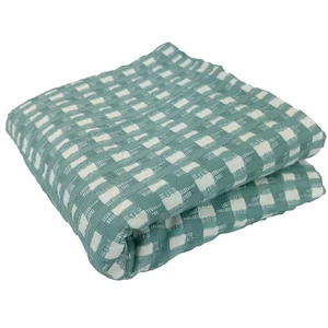 Becquet Plaide tissé jacquard -Bleu aqua - MORGANS pas cher