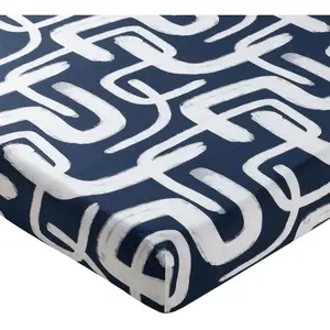 Becquet Drap Housse DEFERLANTE - Bleu marine pas cher