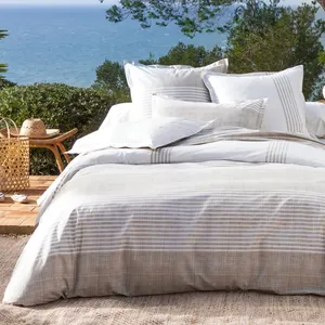 Becquet Housse de couette 200x200 beige en coton