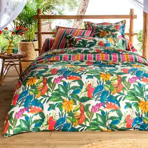 Becquet Housse de couette fleurs et fruits exotiques BRESIL pas cher