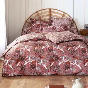 Becquet Housse de couette 240x220 rose bois de rose en coton
